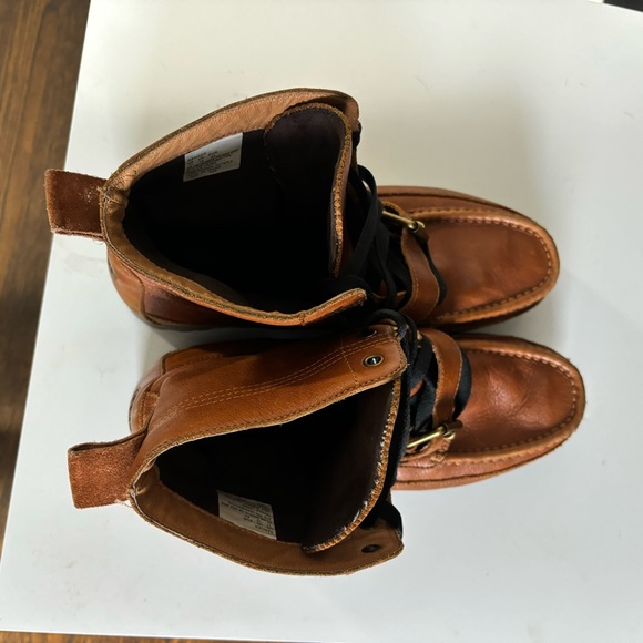 Polo Ralph Lauren Ranger Boots Tumbled Brown Leather Mens Size 11 - Picture 7 of 12